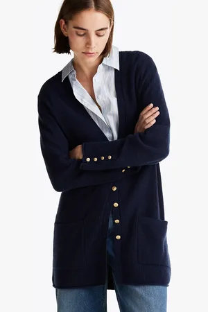Tommy Hilfiger Wool Blend Longline Relaxed Cardigan