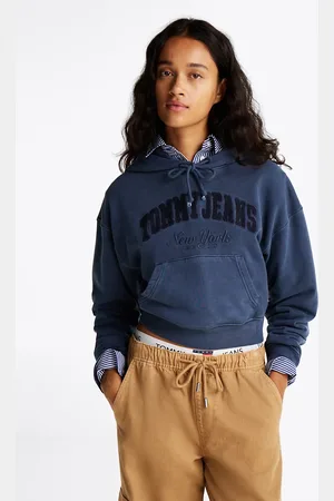 Tommy Hilfiger Boxy Garment-Dyed Cropped Hoody