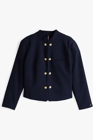 Tommy Hilfiger Curve Slim Fit Mandarin Collar Blazer