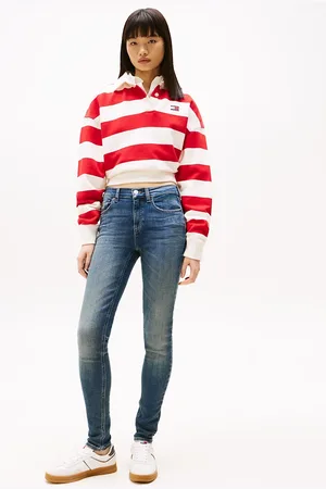 Tommy Hilfiger Nora Faded Mid Rise Skinny Jeans