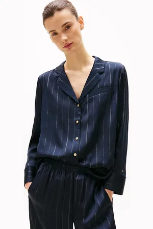 Tommy Hilfiger Metallic Stripe Relaxed Fit Blouse