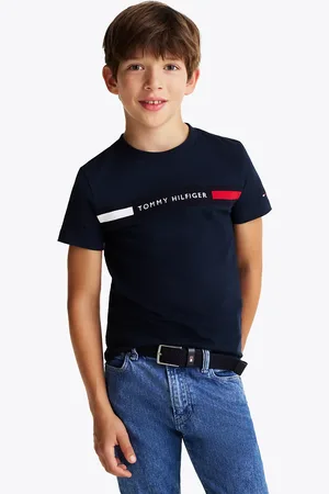 Tommy Hilfiger Logo Rib-Knit Insert T-Shirt