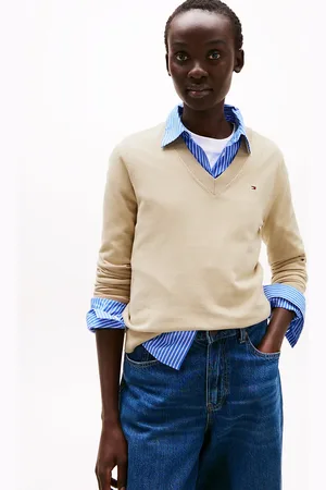 Tommy Hilfiger Fine Knit Jersey V-Neck Jumper