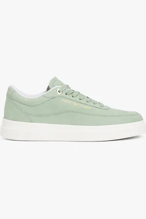 Tommy Hilfiger Leather Metallic Logo Court Trainers