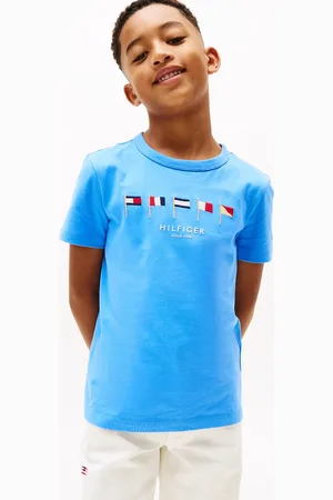 Tommy Hilfiger Multi-Flag Embroidery Crew Neck T-Shirt