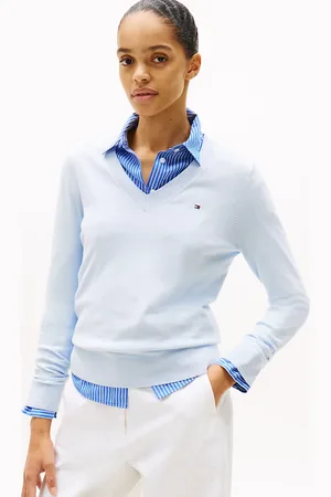 Tommy Hilfiger Fine Knit Jersey V-Neck Jumper