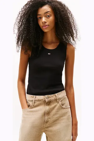 Tommy Hilfiger Ribbed Flag Embroidery Slim Tank Top