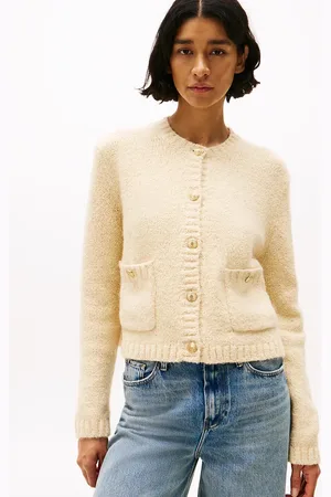 Tommy Hilfiger Gold-Tone Button Textured Cardigan