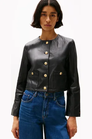 Tommy Hilfiger Cropped Leather Jacket
