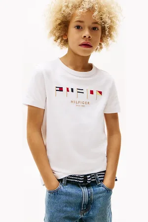 Tommy Hilfiger Multi-Flag Embroidery Crew Neck T-Shirt