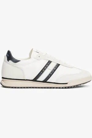 Tommy Hilfiger Retro Leather Mixed Texture Cleat Trainers