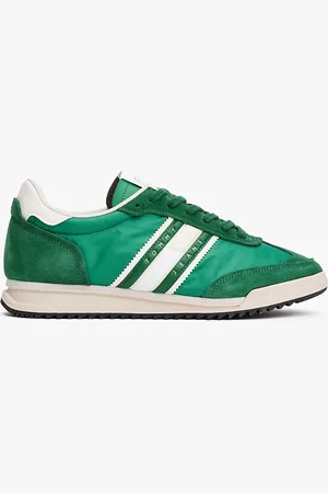 Tommy Hilfiger Retro Leather Mixed Texture Cleat Trainers