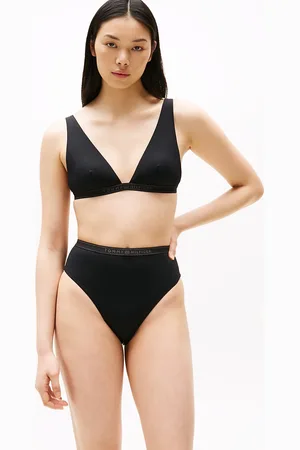 Tommy Hilfiger Tonal Logo Plunge Bikini Top
