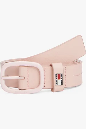 Tommy Hilfiger Logo Plaque Leather Belt