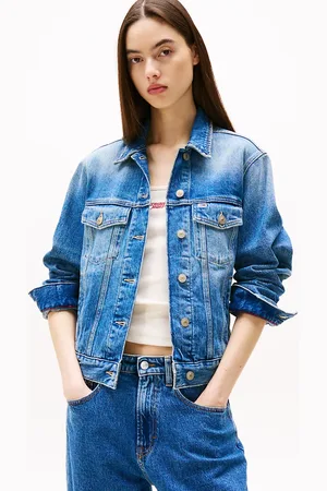 Tommy Hilfiger Back Crest Embroidery Denim Trucker Jacket