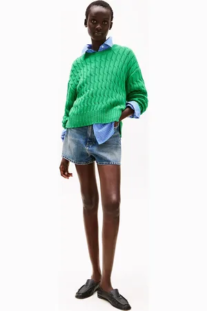 Tommy Hilfiger High Rise Flared Denim Shorts