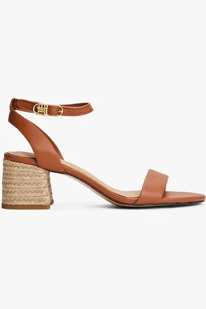 Tommy Hilfiger Leather Espadrille Heel Sandals