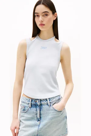 Tommy Hilfiger Ribbed Slim Halterneck Tank Top