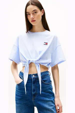 Tommy Hilfiger Tommy Badge Cropped Knot T-Shirt