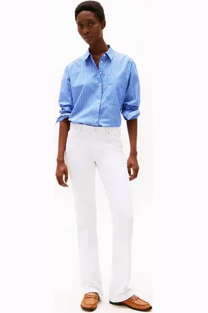 Tommy Hilfiger White Mid Rise Bootcut Jeans