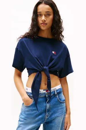 Tommy Hilfiger Tommy Badge Cropped Knot T-Shirt