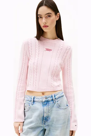 Tommy Hilfiger Cable Knit Mock Neck Jumper