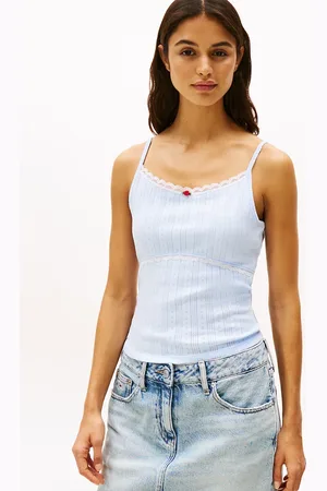 Tommy Hilfiger Pointelle Slim Spaghetti Strap Top