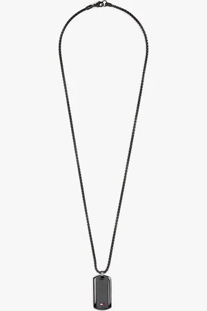 Tommy Hilfiger Ionic-Plated Dog Tag Chain Necklace