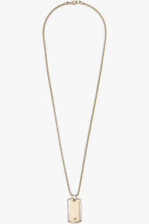 Tommy Hilfiger Plated Dog Tag Chain Necklace