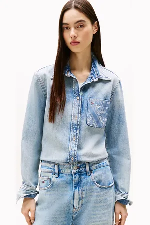 Tommy Hilfiger Regular Fit Patchwork Denim Shirt