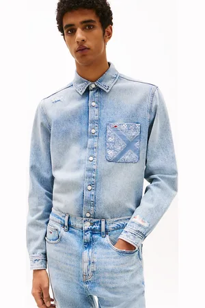 Tommy Hilfiger Regular Fit Distressed Denim Shirt