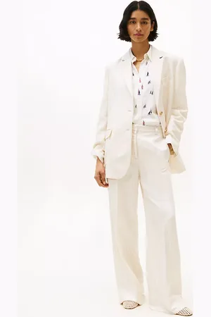 Tommy Hilfiger Wide Leg Trousers With Linen