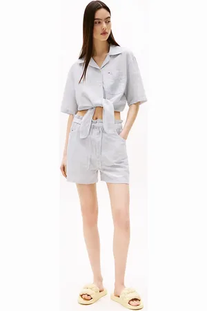 Tommy Hilfiger Paperbag Shorts With Linen