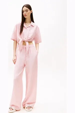 Tommy Hilfiger Wide Leg Trousers With Linen