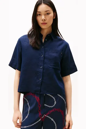 Tommy Hilfiger Relaxed Fit Short Sleeve Linen Shirt