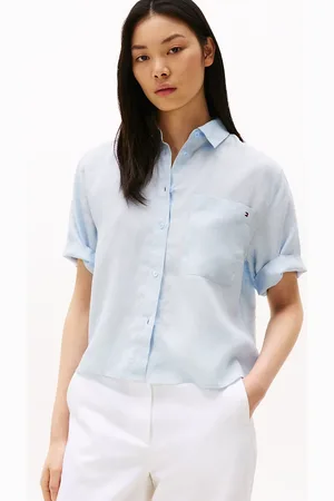 Tommy Hilfiger Relaxed Fit Short Sleeve Linen Shirt