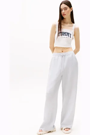Tommy Hilfiger Wide Leg Trousers With Linen