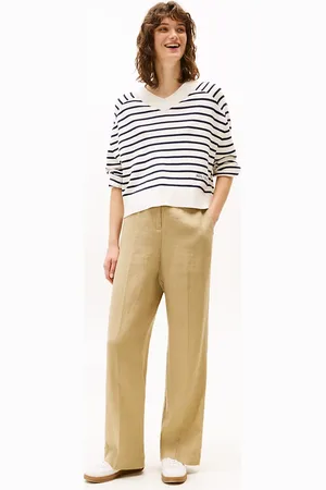 Tommy Hilfiger Linen Blend Tailored Straight Leg Trousers