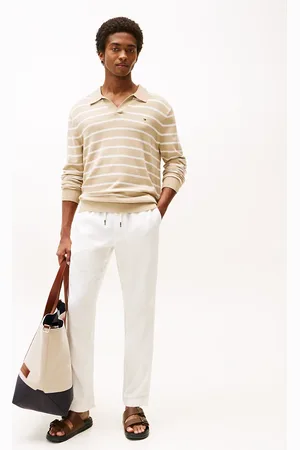 Tommy Hilfiger Harlem Relaxed Linen Blend Tapered Trousers