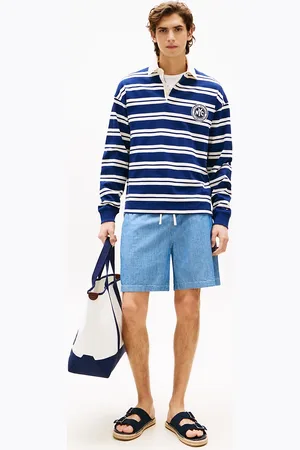 Tommy Hilfiger Mercer Chambray Flag Embroidery Shorts