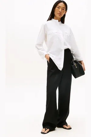 Tommy Hilfiger Linen Blend Tailored Straight Leg Trousers