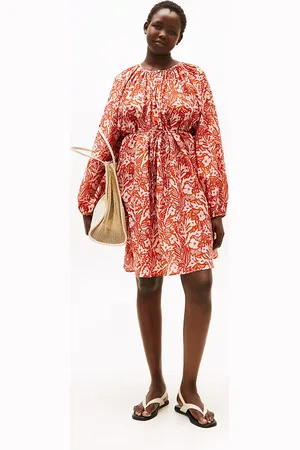 Tommy Hilfiger Curve Voile Midi Dress With Silk