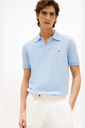 Tommy Hilfiger Stripe Textured Knit Polo Shirt