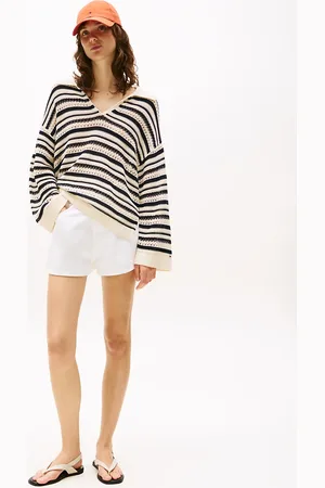 Tommy Hilfiger High Rise Flare Denim Shorts