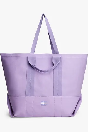 Tommy Hilfiger Tonal Logo Canvas Tote Bag