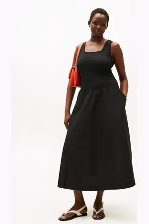 Tommy Hilfiger Curve Slim Fit And Flare Midi Dress
