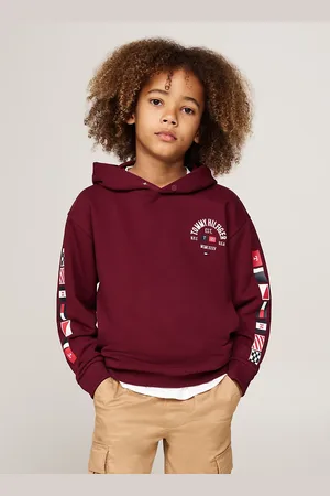Tommy Hilfiger Sleeve Logo Snap Button Hoody