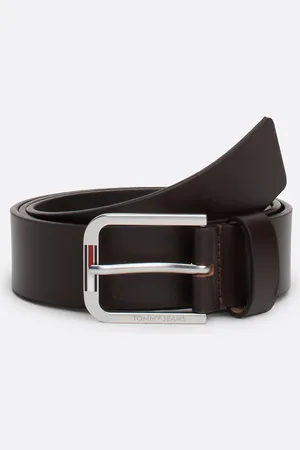 Tommy Hilfiger Leather Square Buckle Belt