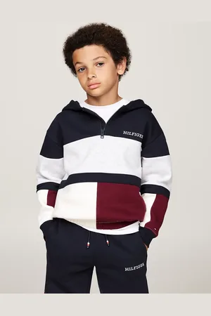 Tommy Hilfiger Colour-Blocked Quarter-Zip Hoody