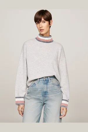 Tommy Hilfiger Mock Turtleneck Jumper With Cashmere